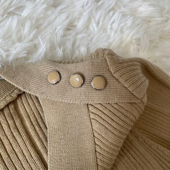 Natya Boat Neck Rib Knit Size M Tan - Picture 6 of 6